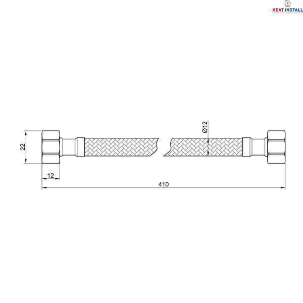 Гнучка підводка для води Thermo Alliance Standart 40 см ГГ SD397W40 SD00010887 фото