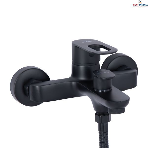 Змішувач для ванни Lidz Latwa 006 (з душовим гарнітуром) (k35) LDLAT006BLA45419 Black SD00051543 фото