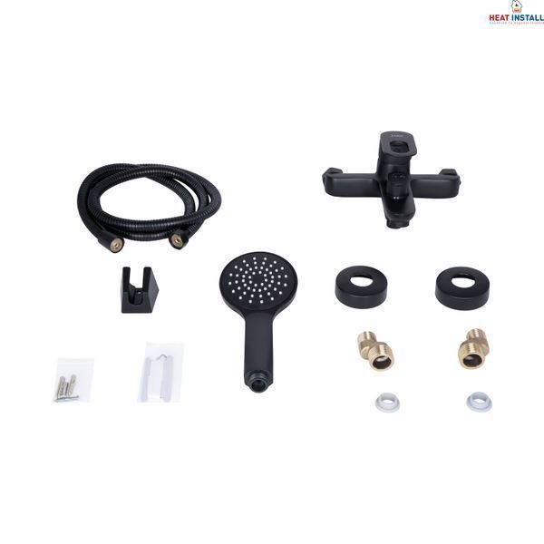 Змішувач для ванни Lidz Latwa 006 (з душовим гарнітуром) (k35) LDLAT006BLA45419 Black SD00051543 фото