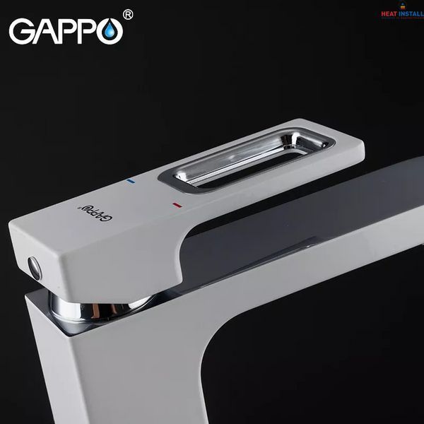 Змішувач для умивальника GAPPO G1017-8, білий/хром 1033998 фото