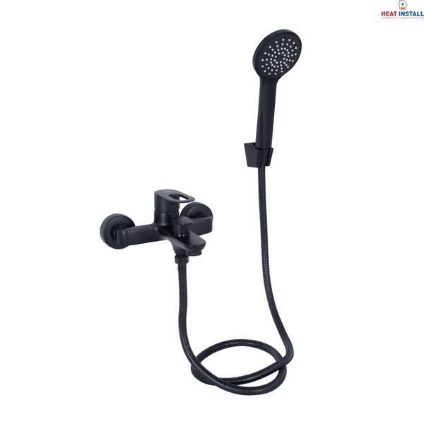 Змішувач для ванни Lidz Latwa 006 (з душовим гарнітуром) (k35) LDLAT006BLA45419 Black SD00051543 фото