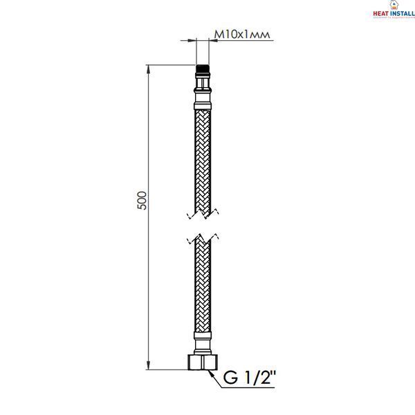 Гнучка підводка для води Thermo Alliance Forte М10 50 см (пара) SF390W50 SD00039905 фото