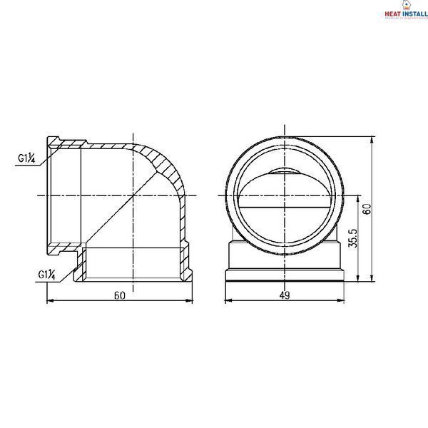 Кут Thermo Alliance Forte 1" 1/4 ВВ SF36832 SD00002694 фото
