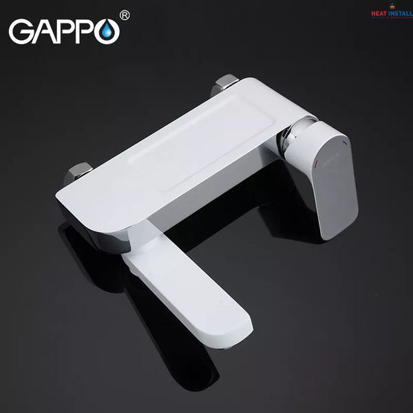 Змішувач для ванни GAPPO G3248, білий/хром 1041639 фото