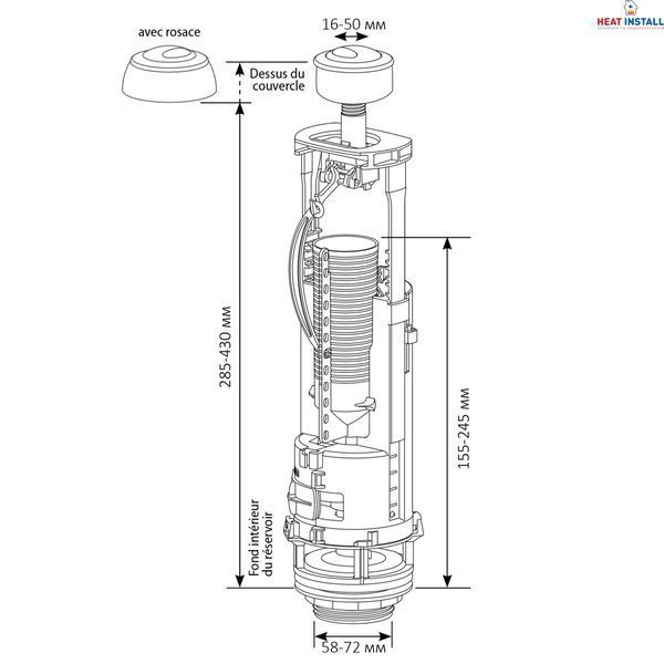 Зливний механізм SIAMP 49-OPTIMA Double Flash 000002302 фото