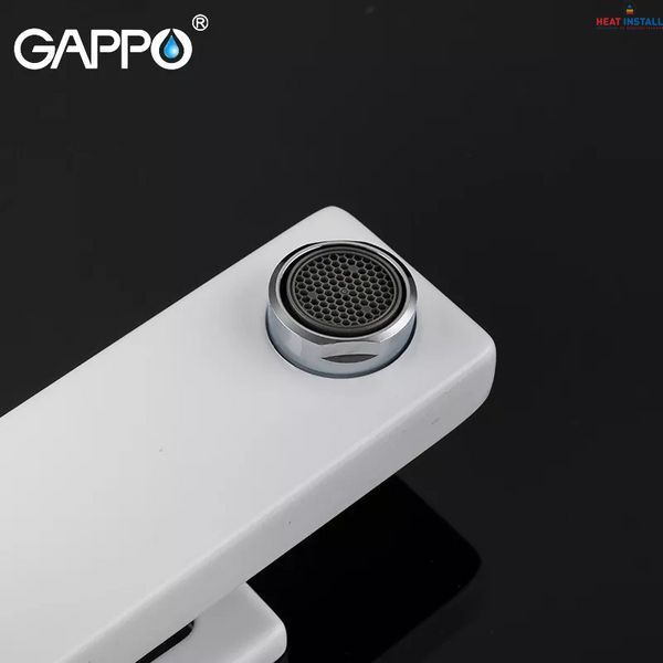 Змішувач для умивальника GAPPO G1017-8, білий/хром 1033998 фото