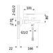 Змішувач для ванни Lidz Latwa 006 (з душовим гарнітуром) (k35) LDLAT006BLA45419 Black SD00051543 фото 6
