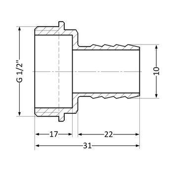 Штуцер Thermo Alliance Standart 10х1/2" ЗР SD4271510 SD00047938 фото