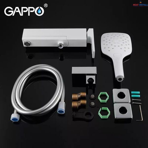 Змішувач для ванни GAPPO G3217-8, білий/хром 1033999 фото