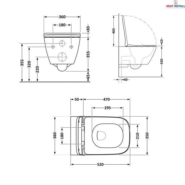 Унітаз підвісний Qtap Crow Rimless безобідковий з сідінням Soft-close QT05335170W SD00036222 фото