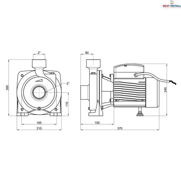 Насос поверхневий відцентровий Thermo Alliance CPm200/2 1,5 кВт, 380 В SD00046831 фото