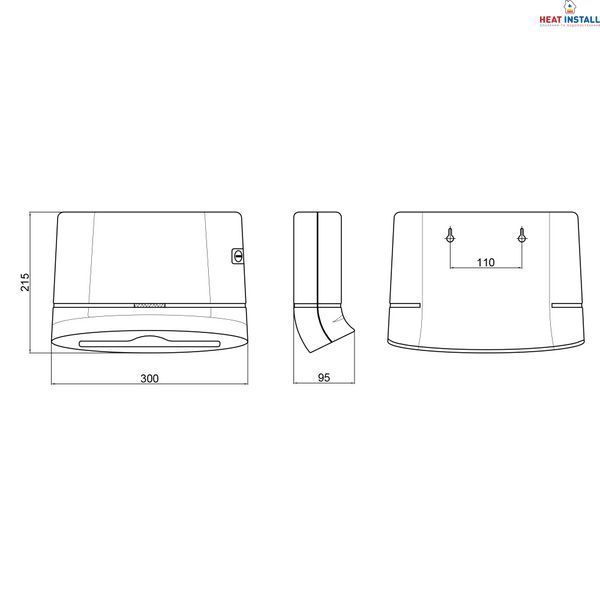 Тримач для паперових рушників Qtap Pohodli 300 мм QTDR600BP Black (Pobut) SD00042874 фото