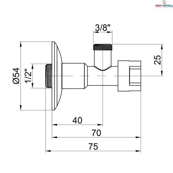 Кран приладовий буксовий Icma 1/2" х3/8" кутовий №519 SD00005718 фото