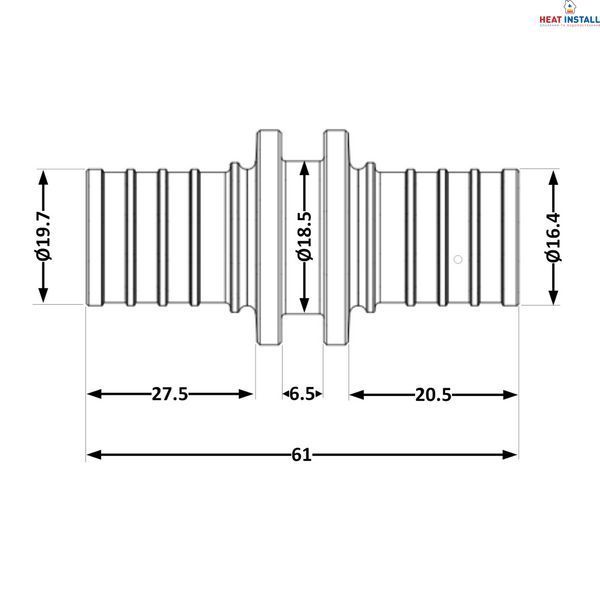 Перехідник під натяжну гільзу Icma №1032 d20х2,8-25х3,5 851032GXGW05 SD00053864 фото