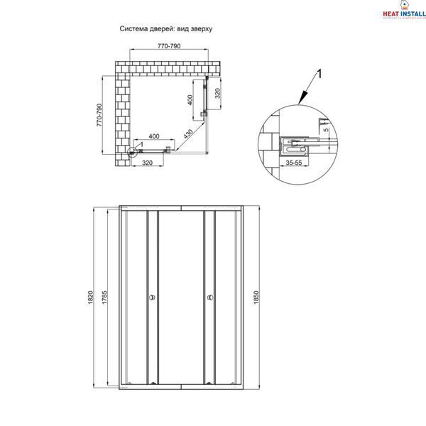 Душова кабіна Qtap Presto CRM1088SP5 80х80 см, скло Pear 5 мм без піддона SD00039696 фото