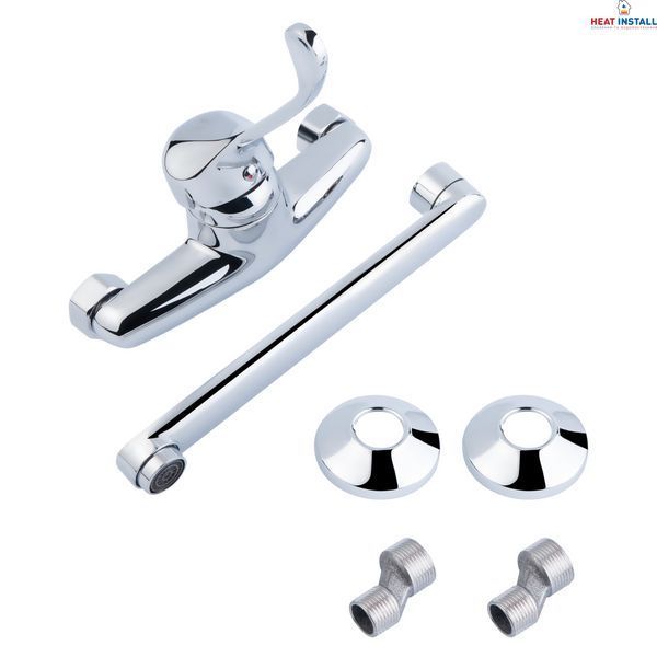 Змішувач для кухні локтьовий Lidz Watt 009 настінний (k35) LDWAT009CRM34862 Chrome SD00040966 фото