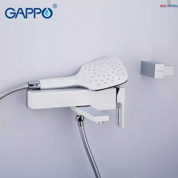 Змішувач для ванни GAPPO G3217-8, білий/хром 1033999 фото