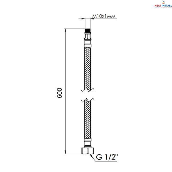 Гнучка підводка для води Thermo Alliance Forte М10 60 см (пара) SF390W60 SD00039906 фото