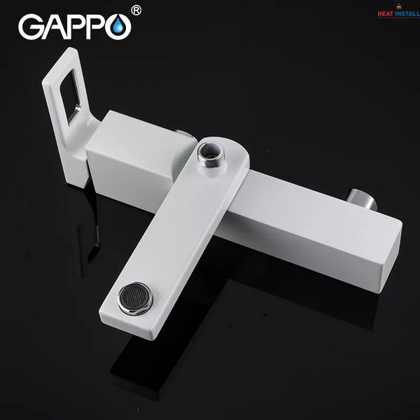 Змішувач для ванни GAPPO G3217-8, білий/хром 1033999 фото