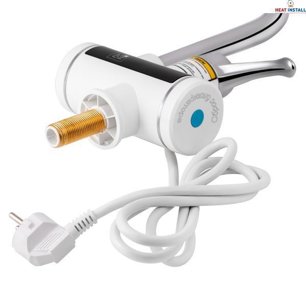 Проточний кран-водонагрівач кухонний для кухні Lidz Warm 058 LDWAR058WCR24985 White / Chrome SD00031082 фото