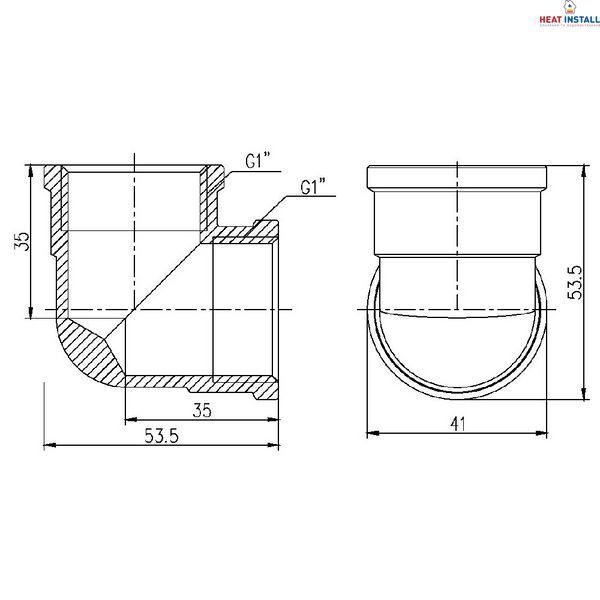 Кут Thermo Alliance Forte 1" ВВ SF36825 SD00002696 фото