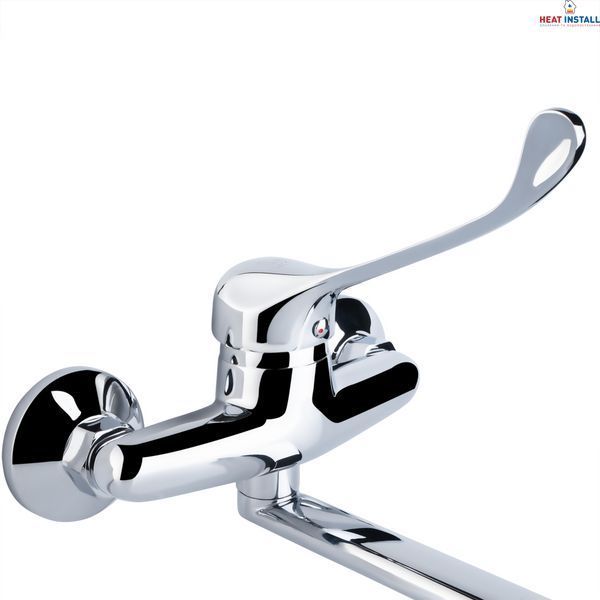 Змішувач для кухні локтьовий Lidz Watt 009 настінний (k35) LDWAT009CRM34862 Chrome SD00040966 фото