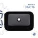 Комплект Qtap Scorpio: Раковина накладна прамокутна 550х390х120 мм Matt Black + Донний клапан PU03 SD00053422 фото 4