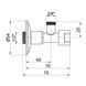 Кран приладовий буксовий Icma 1/2" х3/8" кутовий №519 SD00005718 фото 2