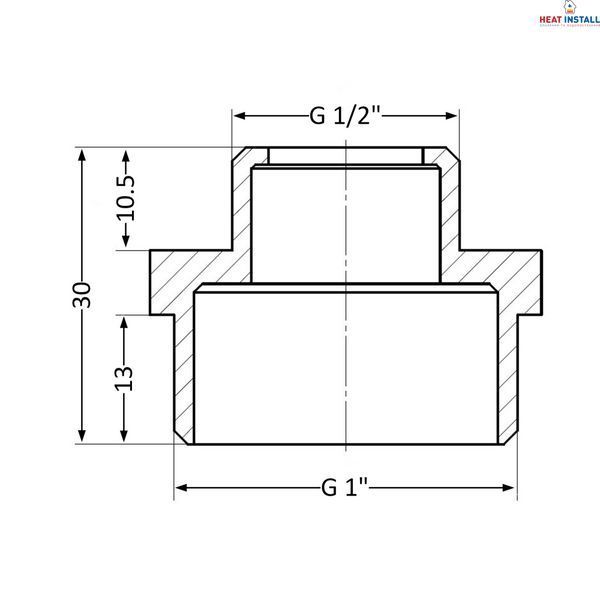 Ніпель Thermo Alliance Standart 1"х1/2" ЗР SD4082515 SD00047822 фото