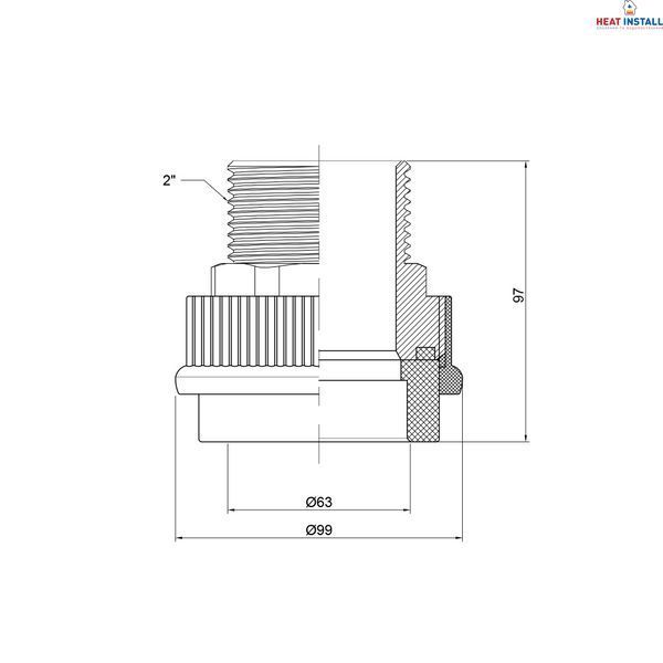 Муфта PPR Thermo Alliance 63х2" ЗР SD00029342 фото