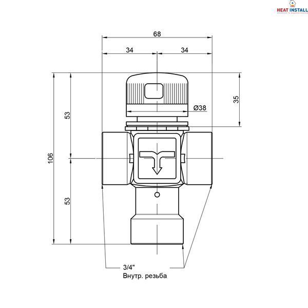 Змішувач термостатичний Icma 3/4" №149 SD00013000 фото