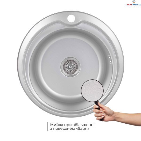 Кухонна мийка Brinex 510-D 0,8 мм Micro Decor (BRIN510MDEC08) SD00054085 фото