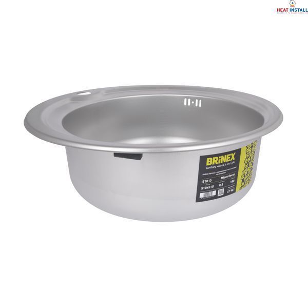 Кухонна мийка Brinex 510-D 0,8 мм Micro Decor (BRIN510MDEC08) SD00054085 фото