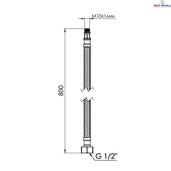 Гнучка підводка для води Thermo Alliance Forte М10 80 см (пара) SF390W80 SD00039907 фото