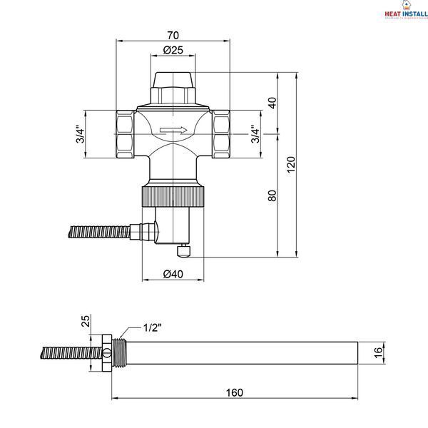 Клапан теплового скидання Icma 3/4" №605 SD00005049 фото