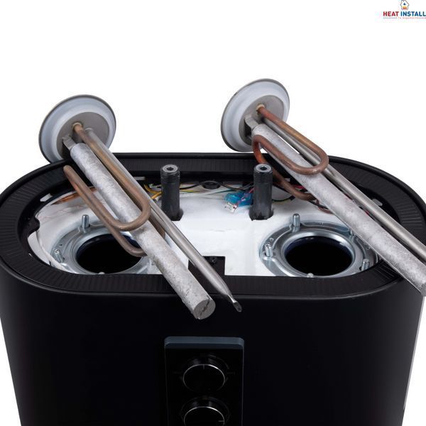 Водонагрівач електричний Thermo Alliance 50 л Black, плоский вертикальний, мокрий ТЕН 2 кВт (0,8+1,2) DT50V20G(PD)/2В SD00054752 фото