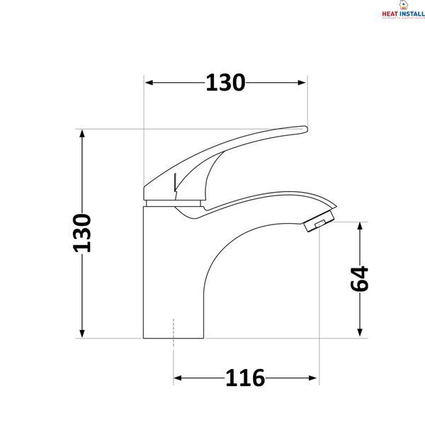 Змішувач для раковини Lidz Mars 001F (k40) LDMAR001CRM34871 Chrome SD00040975 фото