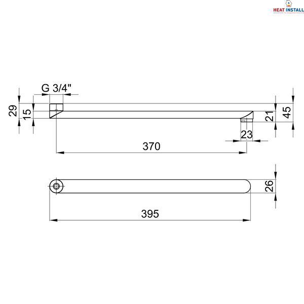 Вилив для змішувача Lidz Niagara 400 40 см LDNIA400CRM25835 Chrome SD00031932 фото