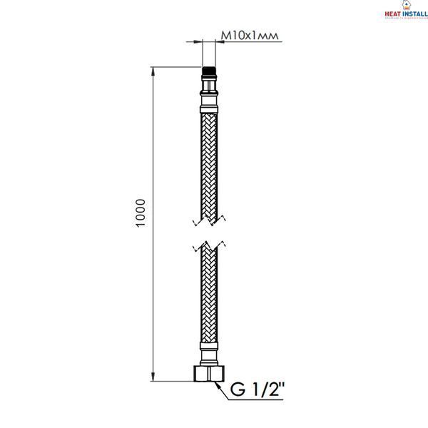 Гнучка підводка для води Thermo Alliance Forte М10 100 см (пара) SF390W100 SD00039908 фото