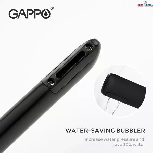 Змішувач для умивальника GAPPO G1052-86, чорний 1042410 фото