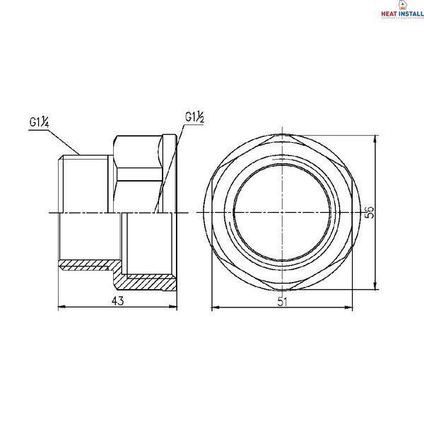 Перехід Thermo Alliance Forte 1" 1/2х1" 1/4 ВЗ SF3604032 SD00002605 фото