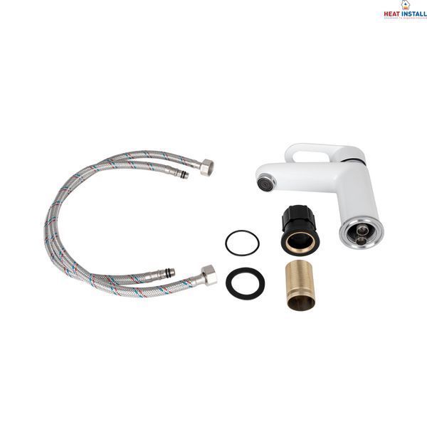 Змішувач для раковини Lidz Latwa 001 (k35) LDLAT001WHI45423 White SD00051547 фото