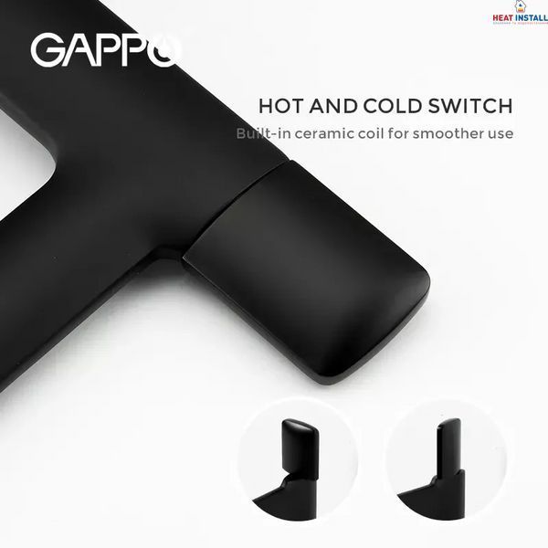 Змішувач для умивальника GAPPO G1052-86, чорний 1042410 фото