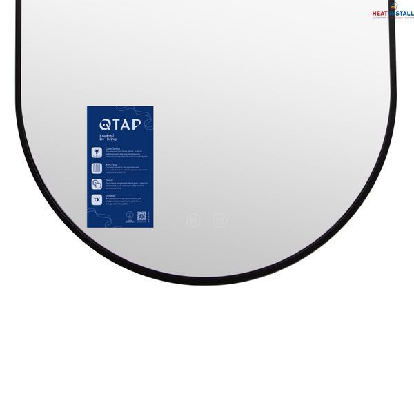 Дзеркало Qtap Scorpio (SC1) з LED-підсвічуванням Touch, з антизапотіванням, з димером, рег. темп. кольору (3000-6500K) Black QTSC500800 SD00055400 фото