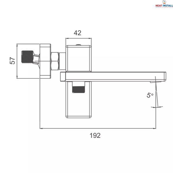 Змішувач для ванни GAPPO G3218, хром 1034001 фото