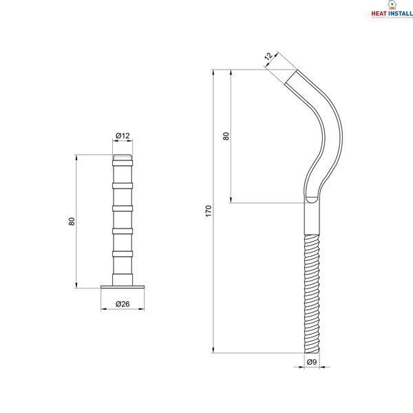 Кріплення Thermo Alliance Standart на алюмінієвий радіатор 9х170 мм SD112170 SD00005810 фото