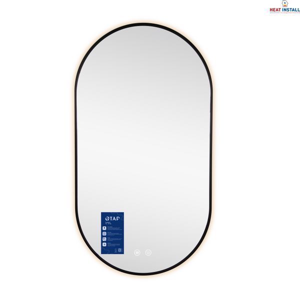 Дзеркало Qtap Scorpio (SC1) з LED-підсвічуванням Touch, з антизапотіванням, з димером, рег. темп. кольору (3000-6500K) Black QTSC500900 SD00055401 фото