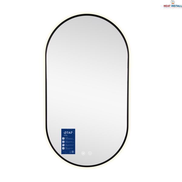 Дзеркало Qtap Scorpio (SC1) з LED-підсвічуванням Touch, з антизапотіванням, з димером, рег. темп. кольору (3000-6500K) Black QTSC500900 SD00055401 фото