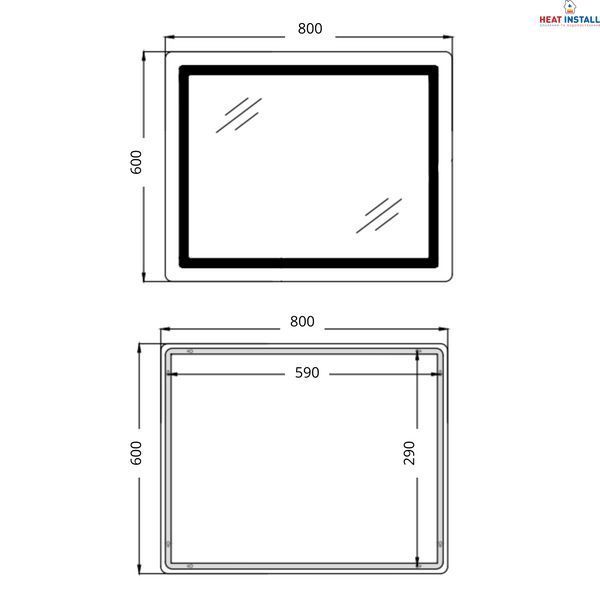 Дзеркало Qtap Cardinal (CA2) 800х600 з LED-підсвічуванням Touch, з антизапотіванням, з димером, рег. темп. кольору (3000-6500K) Reverse QT0478C806048457 SD00054581 фото