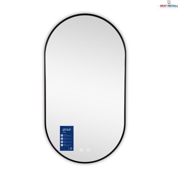 Дзеркало Qtap Scorpio (SC1) з LED-підсвічуванням Touch, з антизапотіванням, з димером, рег. темп. кольору (3000-6500K) Black QTSC500900 SD00055401 фото